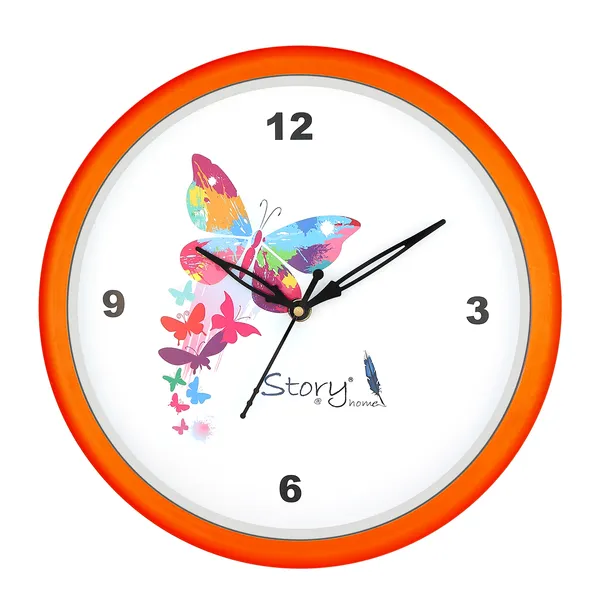 Red_Decorative_Wall_Clock_for_Living_Room_and_bedroom