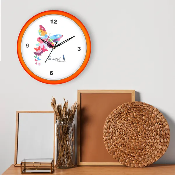 Red_Decorative_Wall_Clock_for_Living_Room_and_bedroom