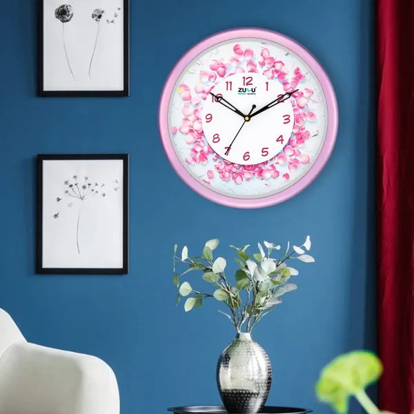 Pink_Decorative_Wall_Clock_for_Living_Room_and_bedroom
