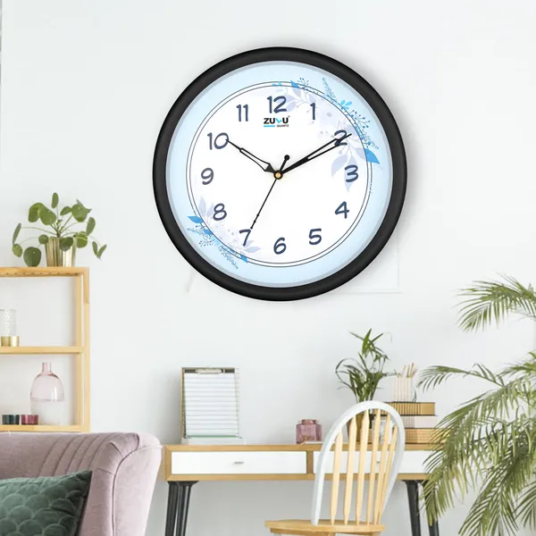 Black_Light_Blue_Decorative_Wall_Clock_for_Living_Room_and_bedroom