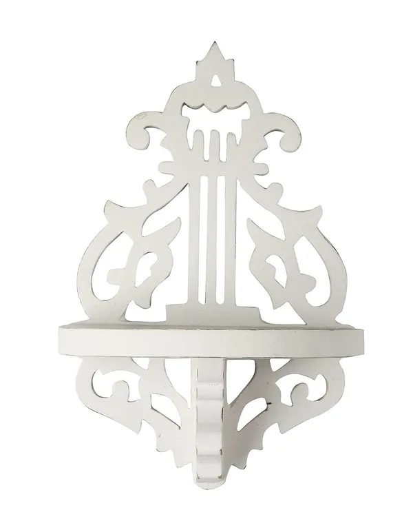 Decorative_&_Hand_Crafted_Wooden_Wall_Shelf_in_Distressed_White_Finish_(_30_x_20_x_13_cm)