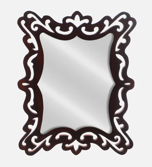 Decorative_&_Handcrafted_Wooden_Wall_Mirror_For_Living_Room,_Bedroom,_Washroom,_Kids_Room,_Office,_20_Inch_x_16_Inch_(Brown)