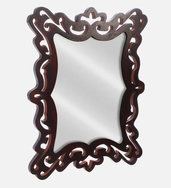 Decorative_&_Handcrafted_Wooden_Wall_Mirror_For_Living_Room,_Bedroom,_Washroom,_Kids_Room,_Office,_20_Inch_x_16_Inch_(Brown)