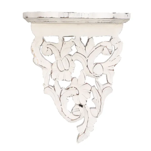 Antique_&_Shabby_White_Finish_Decorative_Wooden_Wall_Shelf_/_Corbel_for_Home_&_Office_Decor_(33_cm_x_25_cm_x_12_cm)