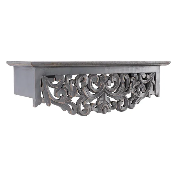 Decorative_and_Handcrafted_Wall_Shelf_for_Living_Room,Study,Bathroom_or_Kitchen_in_Distressed_Grey_Finish_-_60cm_x_20cm_x_19cm