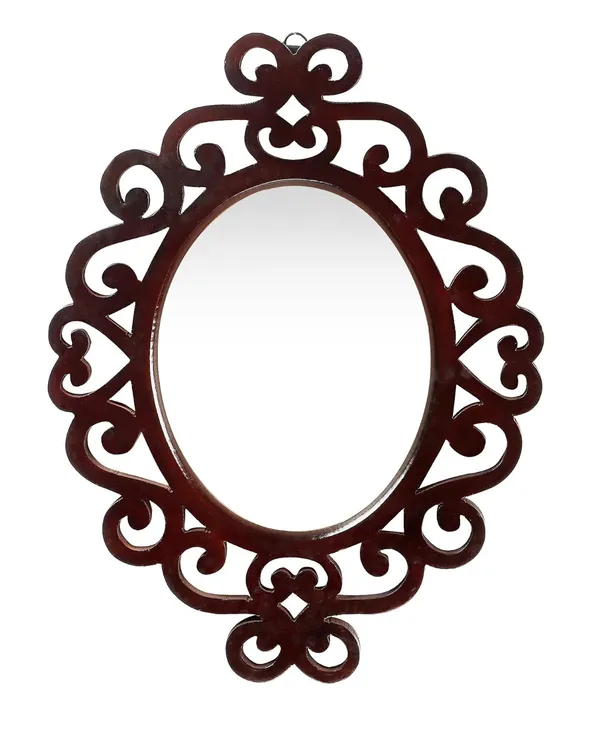 Decorative_&_Hand_Crafted_Wooden_Wall_Mirror_in_Walnut_Finish_(45_x_35_cm)_MR78