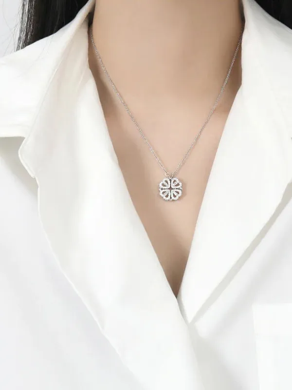 Four_Heart_Pendant_Silver_For_Women
