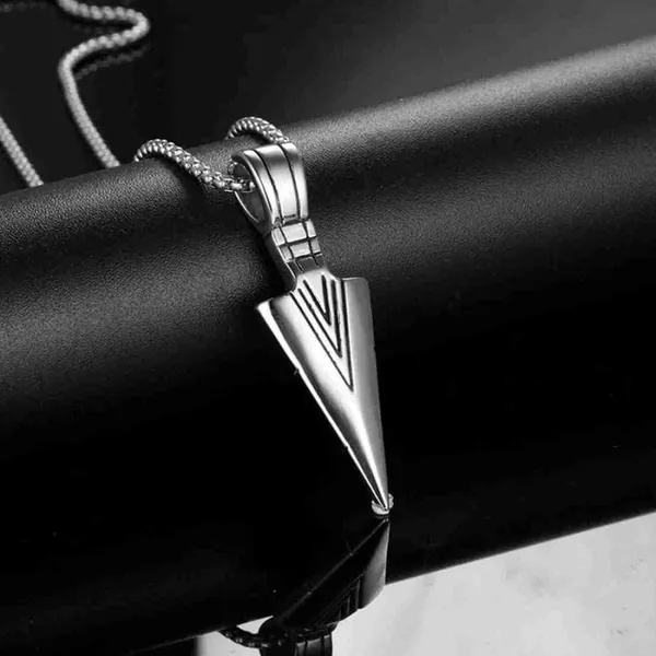 Arrow_Pendant_Stainless_Steel_Silver_Plated_For_Mens_Boys