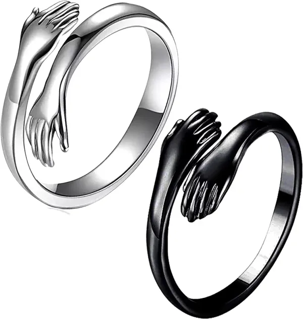 Hug_Ring_Silver_Plated_Combo_Set_For_Women