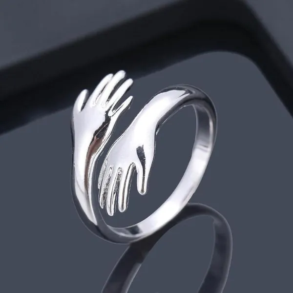 Hug_Ring_Silver_Plated_Combo_Set_For_Women