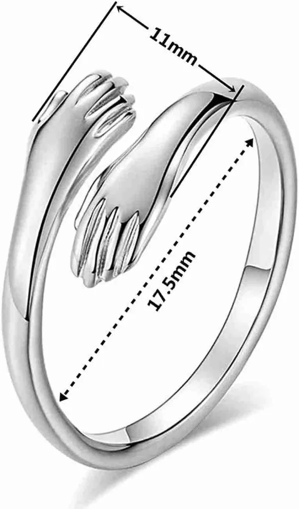 Hug_Ring_Sterling_Silver_Combo_Set_For_Women