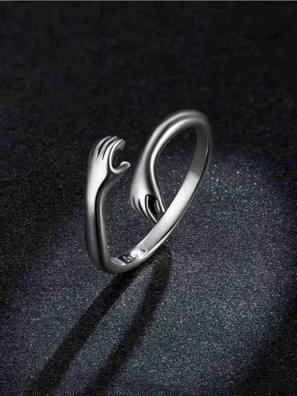 Hug_Ring_Sterling_Silver_Combo_Set_For_Women