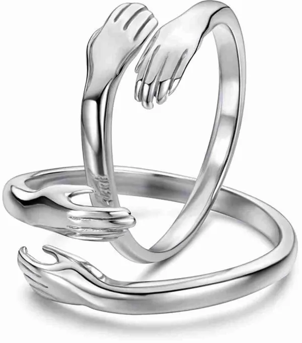 Hug_Ring_Sterling_Silver_Combo_Set_For_Women