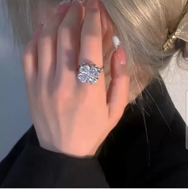 NJ's__rotating__four_hard_silver_ring_Alloy_plating