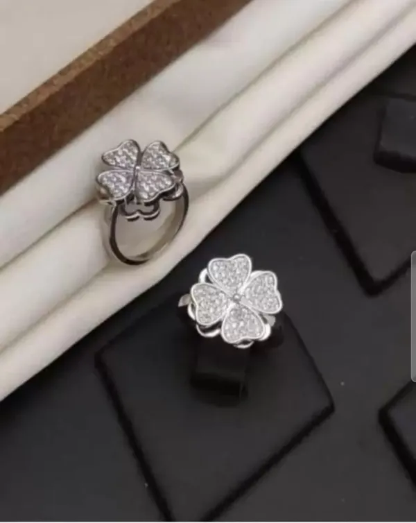 NJ's__rotating__four_hard_silver_ring_Alloy_plating