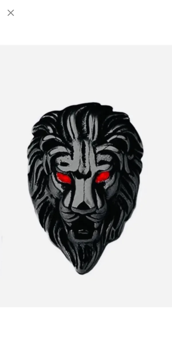 NJ's_black_lion_ring_with_red_eyes_Alloy_ring