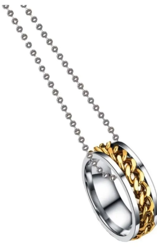 Nj's_Fidget_Chain_in_chain_Titanium_metal,_stainless_steel_pendant_band_in_