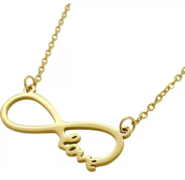 Nj's_Infinity__Love__Pendant_gold_-plated_metal,_Titanium_Pendant_Set_Pendant_gold_-plated_metal,Love_Pendant_