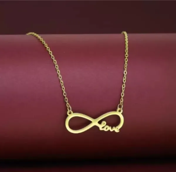 Nj's_Infinity__Love__Pendant_gold_-plated_metal,_Titanium_Pendant_Set_Pendant_gold_-plated_metal,Love_Pendant_