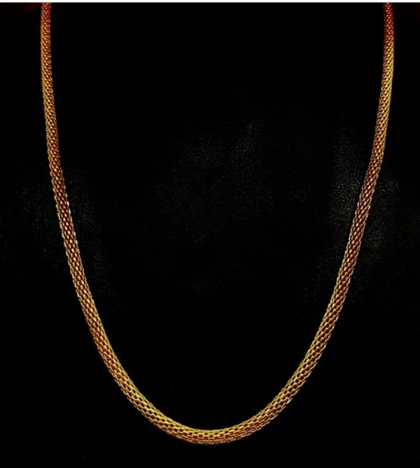 Nj's_Round_snake_gold_plated_brass_chain_chain_