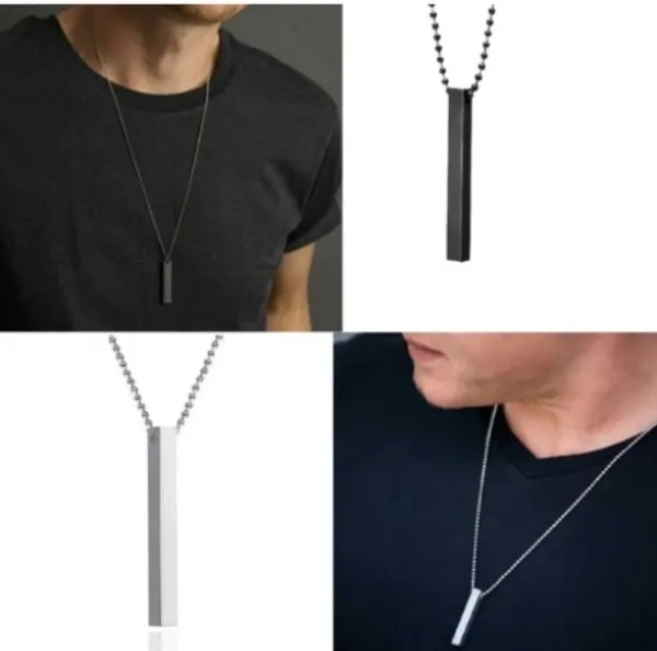 Nj's_bar_Infinity_pendant_black_and_silver_combo_alloys_steel_metal_pendant_set