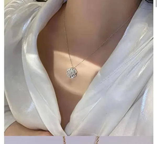 Four_Heart_Pendant_Silver_Set_For_Women