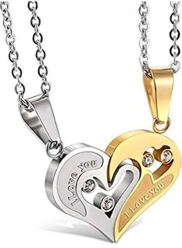 Stainless_Steel_Gold_Ad_Heart_Locket_Couple_Dou_Pendant_Chain_Necklace