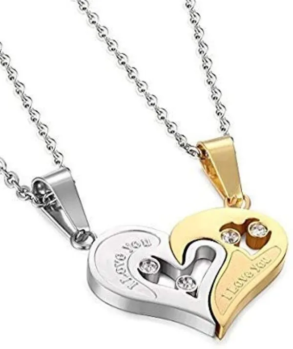 Stainless_Steel_Gold_Ad_Heart_Locket_Couple_Dou_Pendant_Chain_Necklace