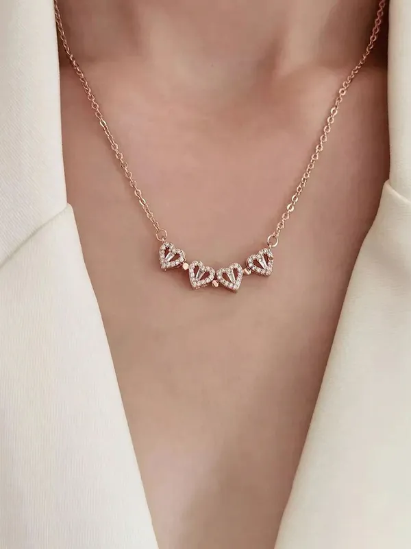 Four_Heart_Cuff_Rose_Gold_Set_For_Women