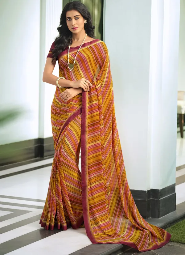 Yellow_Georgette_Festival_And_Casual_Wear_Saree