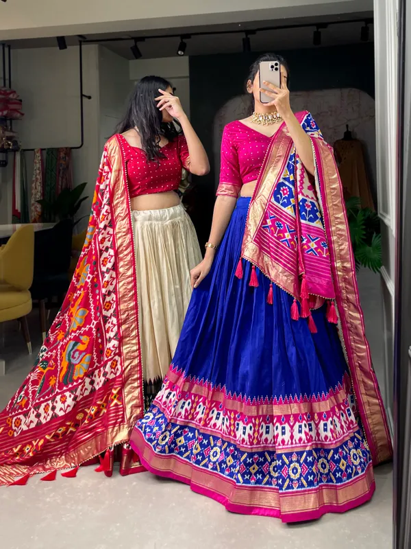 Dola_Silk_Blue_Patola_Foil_Print_Traditional_Lehenga_Choli_(Mirror_Blue)