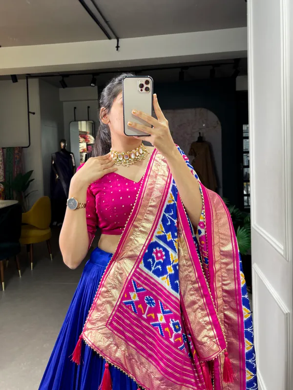 Dola_Silk_Blue_Patola_Foil_Print_Traditional_Lehenga_Choli_(Mirror_Blue)
