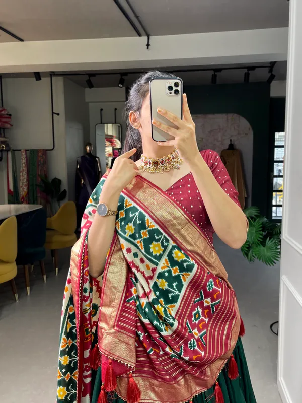 Green_Dola_Silk_Patola_Print_Traditional_Lehenga_Choli