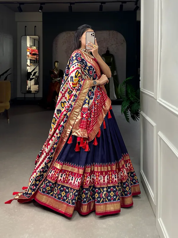 Navy_Blue_Dola_Silk_Patola_Print_Traditional_Lehenga_Choli