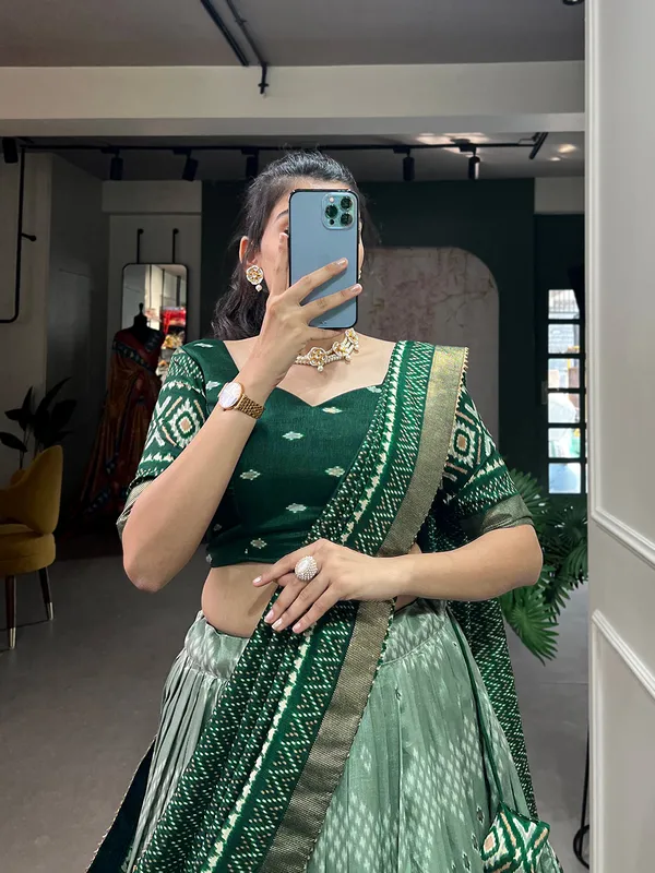 Green_Dola_Silk_Patola_Print_Traditional_Lehenga_Choli