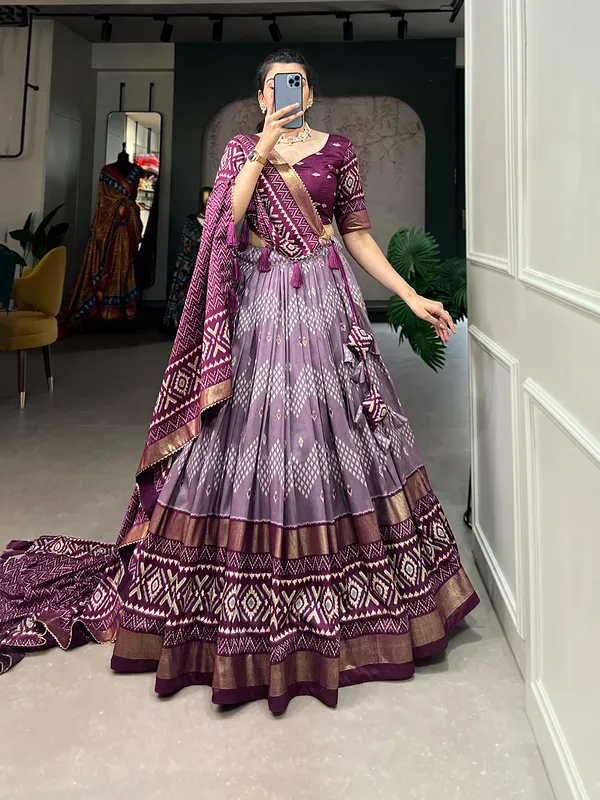 Wine_Dola_Silk_Patola_Print_Traditional_Lehenga_Choli