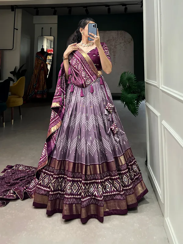 Wine_Dola_Silk_Patola_Print_Traditional_Lehenga_Choli