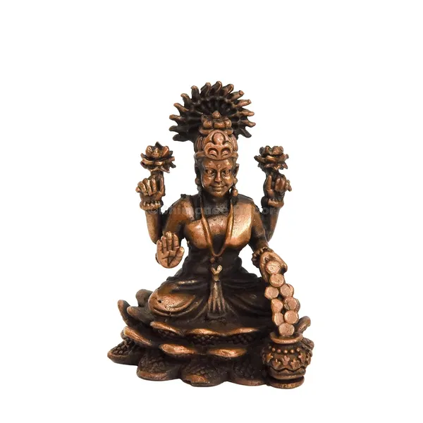 Decor_Handmade_Copper_Dhan_Lakshmi_Idol_2.5_inches,_Patina_Antique_Finish,_1_Piece