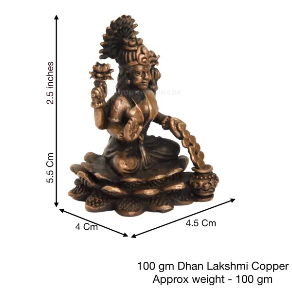 Decor_Handmade_Copper_Dhan_Lakshmi_Idol_2.5_inches,_Patina_Antique_Finish,_1_Piece