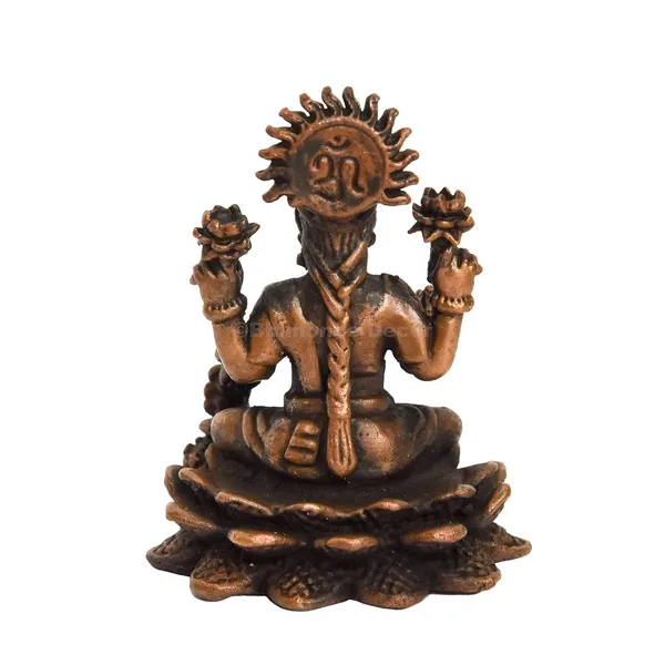 Decor_Handmade_Copper_Dhan_Lakshmi_Idol_2.5_inches,_Patina_Antique_Finish,_1_Piece