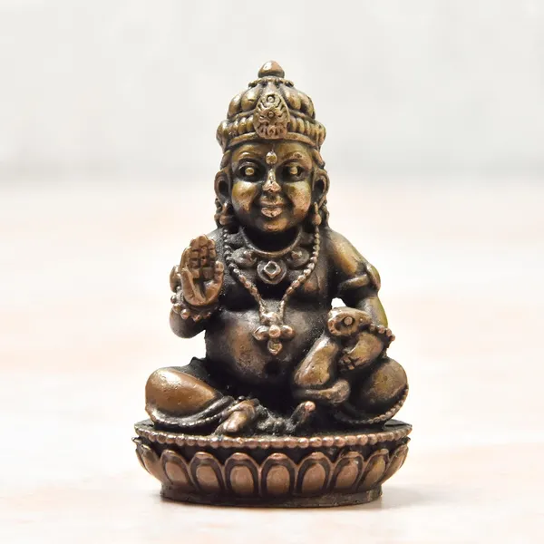 _2.25_inches,_Handmade_Copper_Indian_Kuber_Idol,_100_Grams_,_Patina_Antique_Finish_,_Pack_of_1_Piece