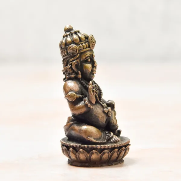 _2.25_inches,_Handmade_Copper_Indian_Kuber_Idol,_100_Grams_,_Patina_Antique_Finish_,_Pack_of_1_Piece