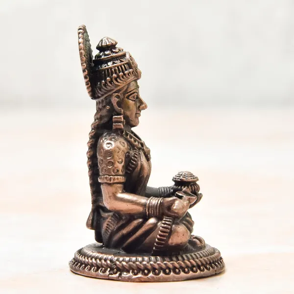 _2.25_inches,_Copper_Annapurna_Devi_Idol,_110_Grams_,_Patina_Antique_Finish_,_Pack_of_1_Piece
