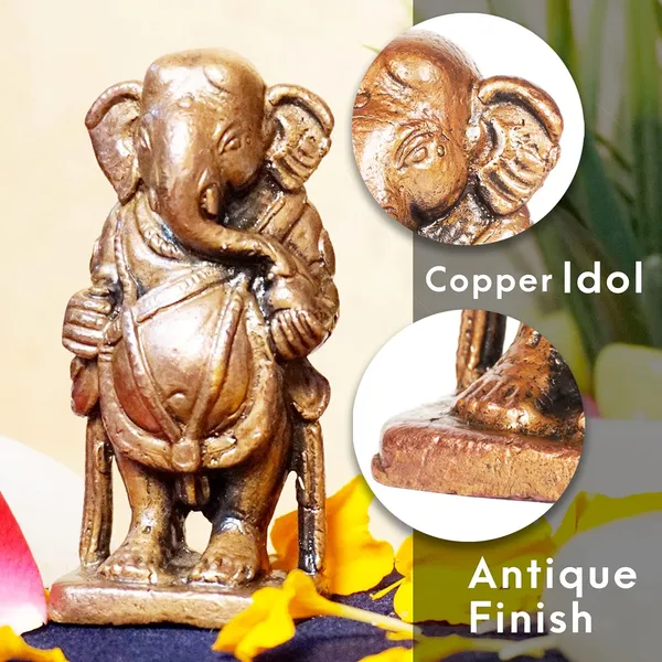 Decor,_2.1_inches,_Handmade_Copper_Yedmunji_Ganesha_Idol,_125_Grams,_Patina_Antique_Finish,_Pack_of_1_Piece