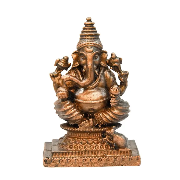 _2.3_inches,_Handmade_Copper_Ganesha_Idol_,_130_Grams_,_Patina_Antique_Finish_,_Pack_of_1_Piece