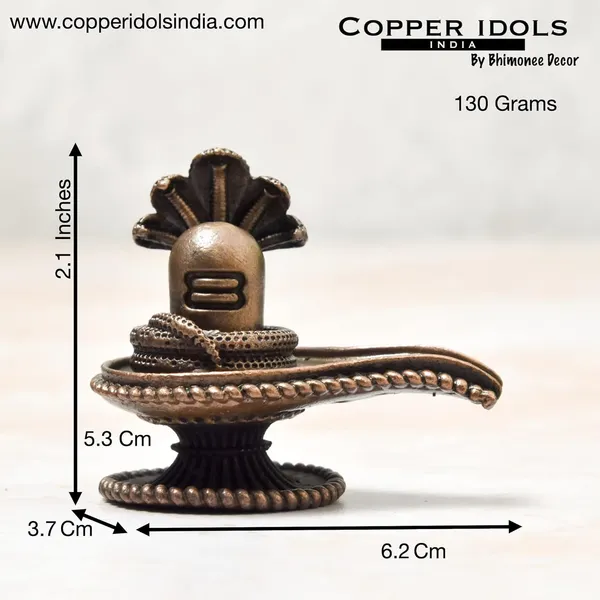 _2.1_inches,_Copper_Handmade_Shivalinga_,_130_Grams_,_Patina_Antique_Finish_,_Pack_of_1_Piece