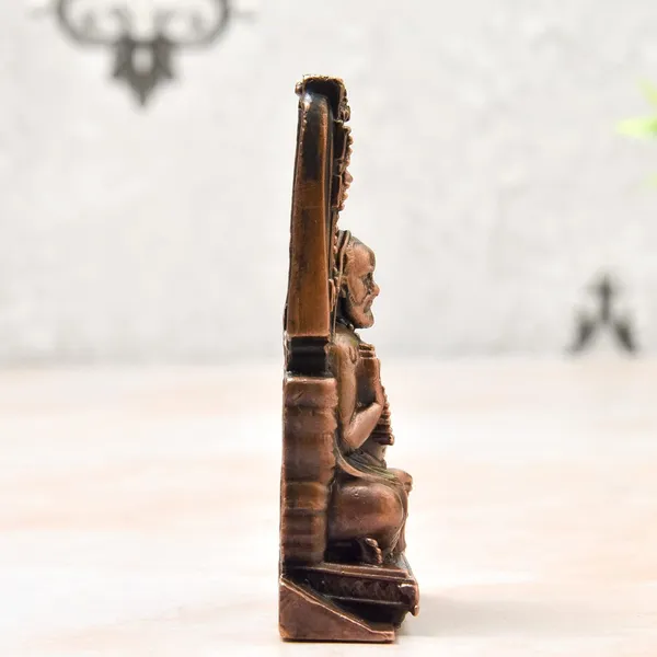 _3.25_inches,_Copper_Handmade_Ragvendra_Swamy_Idol,_140_Grams,_Patina_Antique_Finish,_Pack_of_1_Piece