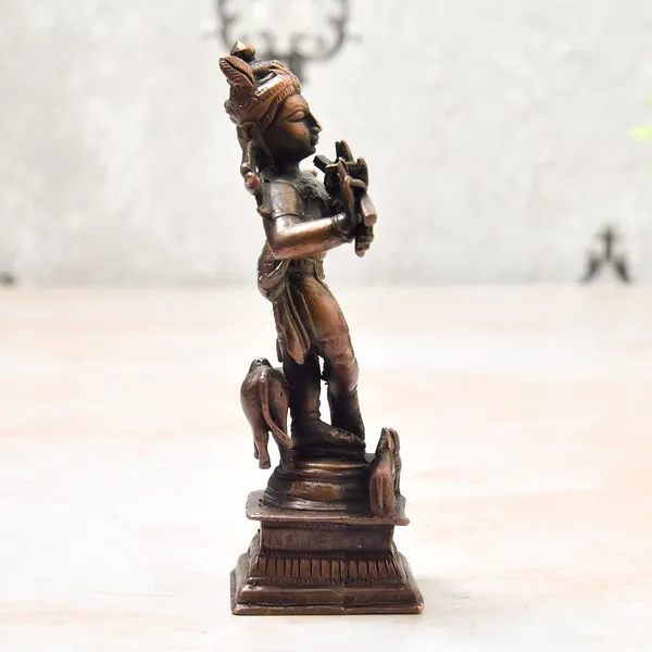 _4_inches,_Handmade_Copper_Cow_Krishna_Idol,_210_Grams_,_Patina_Antique_Finish_,_Pack_of_1_Piece