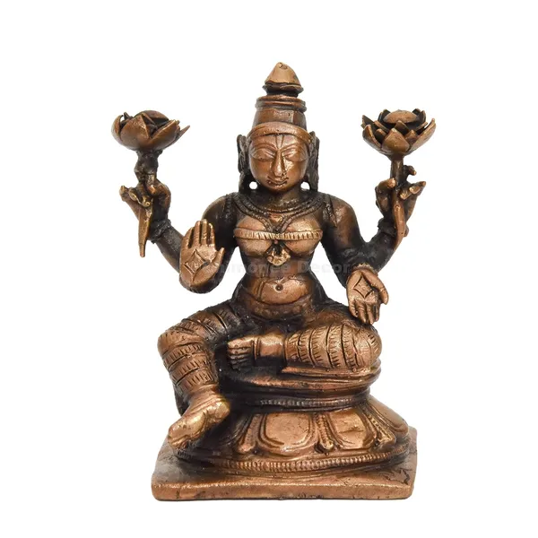 Decor_Handmade_Copper_Lakshmi_2.65_inches,_Patina_Antique_Finish,_1_Piece