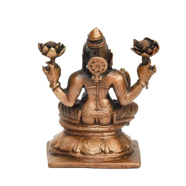 Decor_Handmade_Copper_Lakshmi_2.65_inches,_Patina_Antique_Finish,_1_Piece